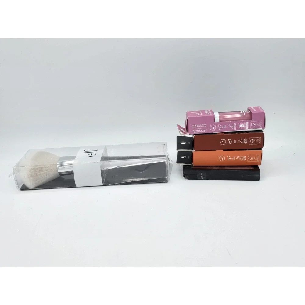 5 Lot NEW e.l.f. Powder Blush Palette Light-Blush&Glow +Powder Brush Putty Blush
